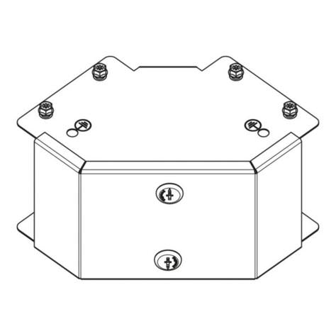 Legrand MGR63CGL3C Bend 90° 3 Comp Outside Lid 150X75mm Steel Pre-Galvanised Gusset IP