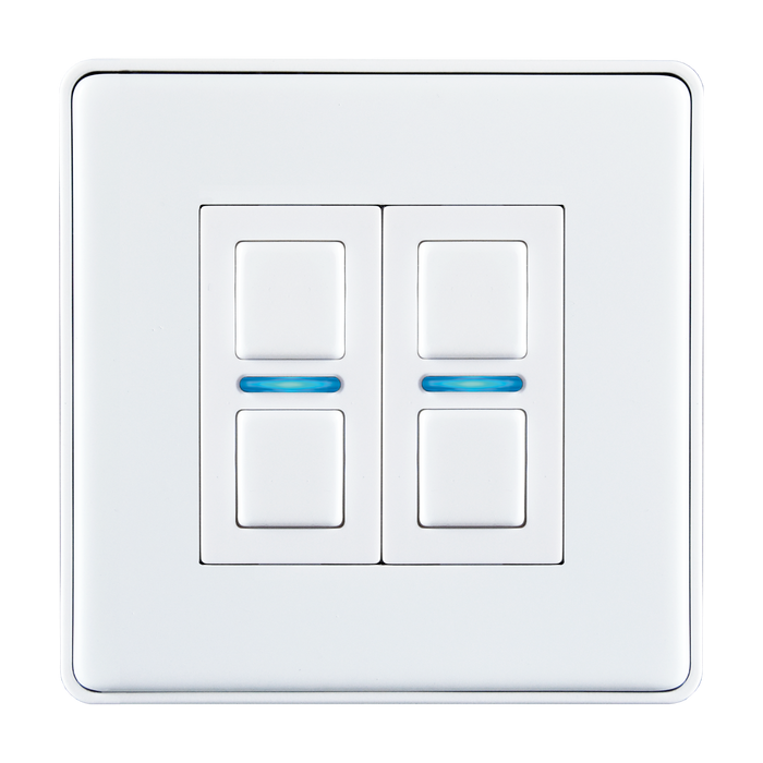 Lightwave L22WH 2 Gang Smart Series Dimmer White