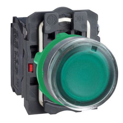 Schneider XB5AW33M5 Push Button Illuminated 240VAC Green LED 1NO/1NC