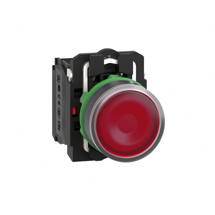 Schneider XB5AW34M5 Push Button Illuminated 250V AC Red LED 1NO/1NC