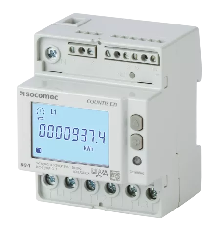 Socomec 48503062 Active Energy Meter Dual Tariff COUNTIS E21 3PH 80A 2T