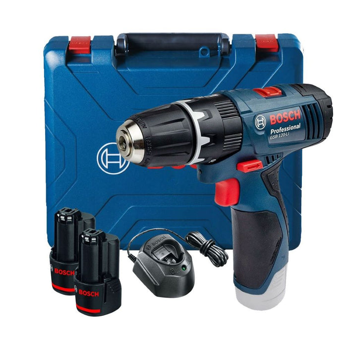 Bosch GSB 120 LI 12V Combi Drill Inc. 2X 2.0AH Battery Chargers