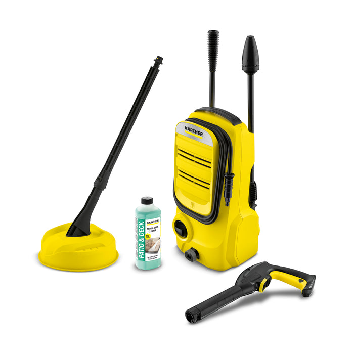 Karcher K2 Compact Home Pressure Washer (inc. T150 Patio Cleaner & Patio Deck detergent)