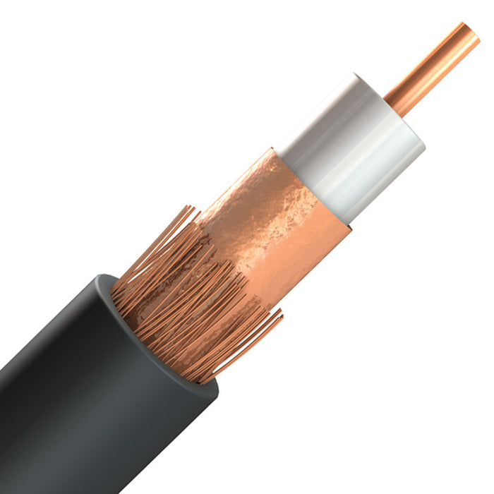 Commodity Cables HYCF100BLK100 Copper Coaxial Cable 100m Black