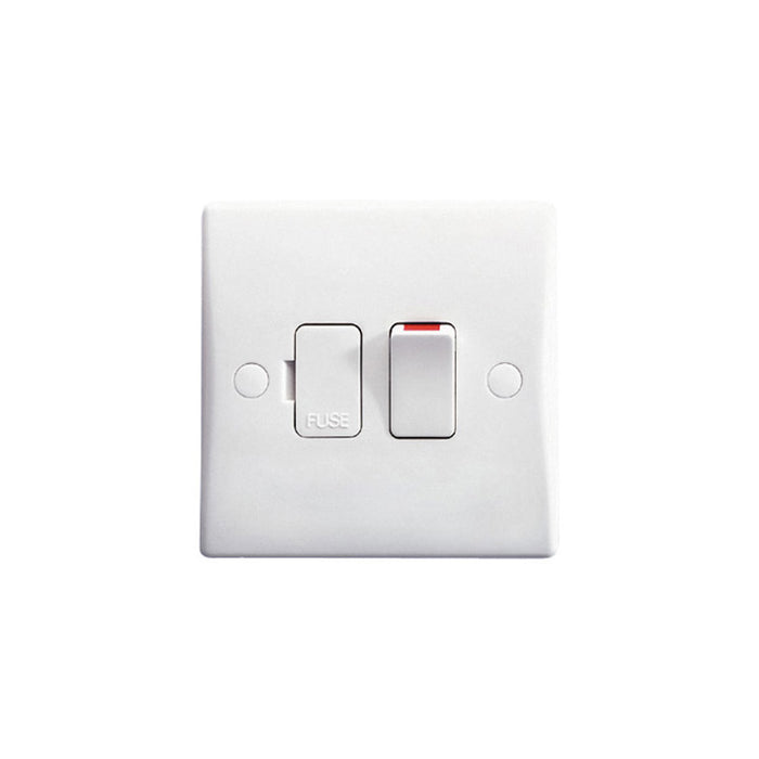 Schneider GU5010 Connection Unit Double Pole Switched Fused Moulded 13A White