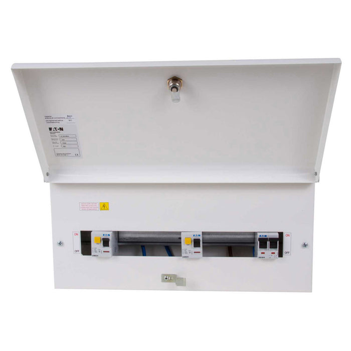 Eaton EAS14H80H63DS Split Load Surface Mounted Consumer Unit incl. 2-Pole 100A isolator + 2x 2-pole RCD