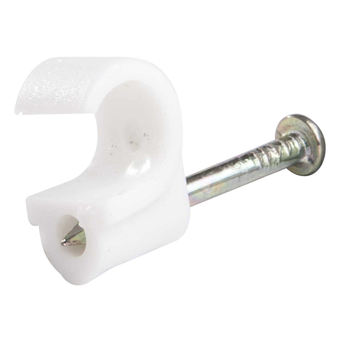 Schneider 77CW05P Tower Clips for 5-6mm Round Plus Cable White