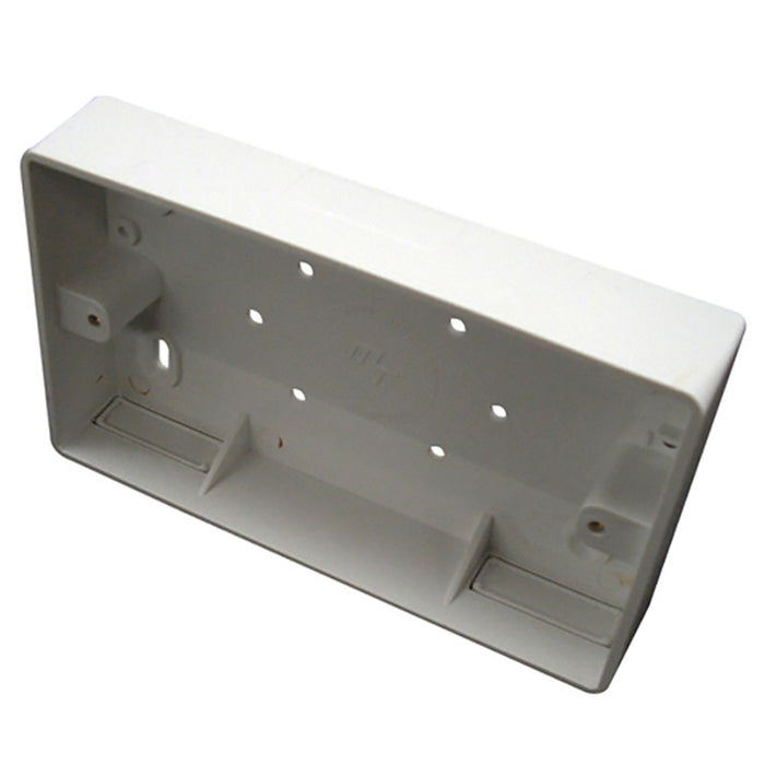 Marshall Tufflex MSSB215WH PVC-U 2-Gang Radius Corner Accessory Box 147 x 87 x 28mm White