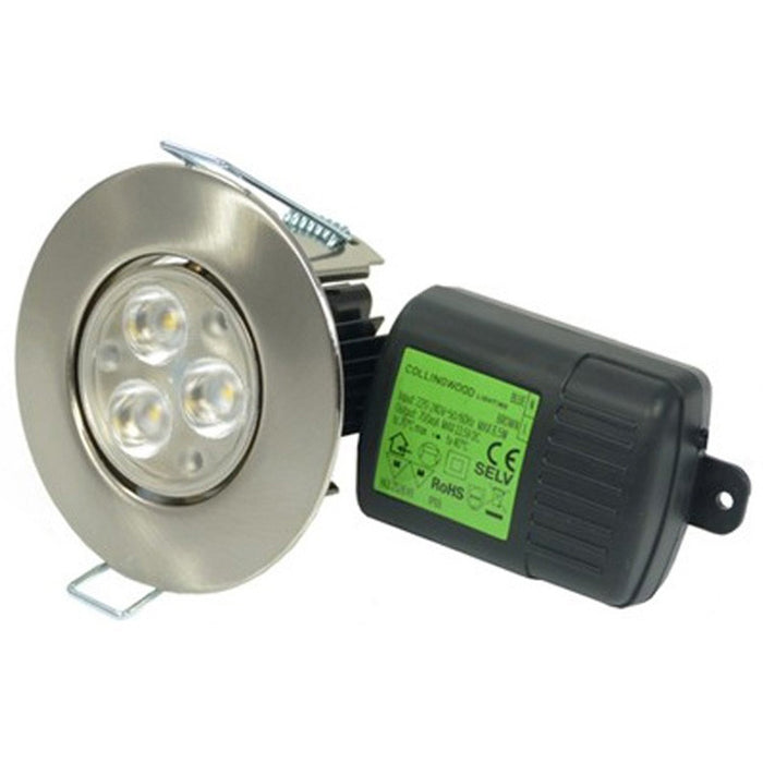 Collingwood H4FF60BSNWDIM 8.5W Dimmable IP65 Fire Rated LED Downlight 4000K 80 x 56mm Steel