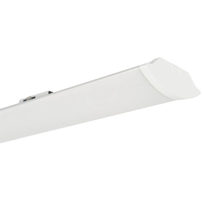 KSR Lighting KSR9825 Navara LED Batten 1200mm 36W Single Fitting with Opal Diffuser - White Finish