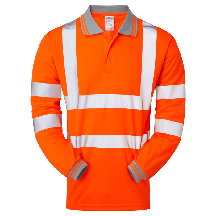 Pulsar 3XL PR470 L/S POLO SHIRT GO/RT Rail Spec Long Sleeve Polo Shirt XXXL Orange