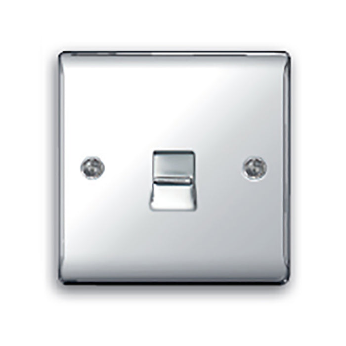 Newlec NLRE8975/MASPC Telephone Master Socket Decorative Raised Edge 1 Gang Polished Chrome