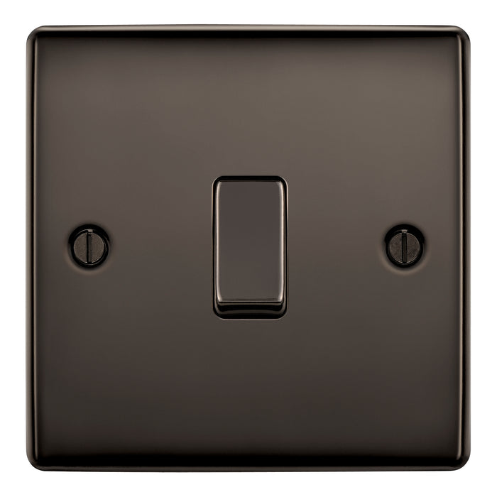 Newlec NLRE8910INTBN Switch Plate Intermediate Decorative Raised Edge 1 Gang 10A Black Nickel