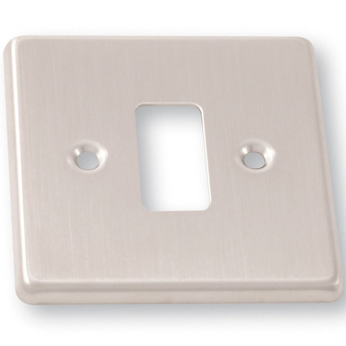 Newlec NL8801SS Gridswitch Cover Plate 1 Gang 1 Module Stainless Steel