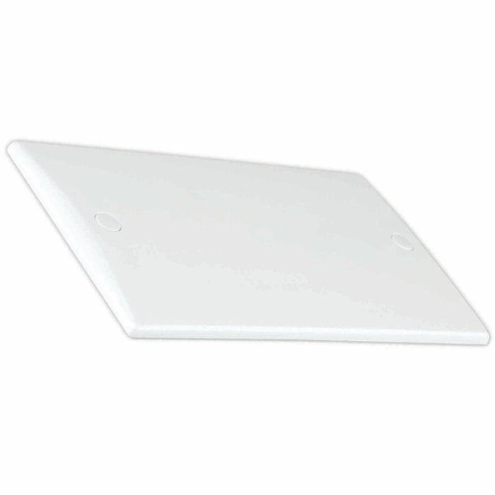 Newlec NLSL8380/2 Blank Plate 2 Gang Slimline Curved Edge White