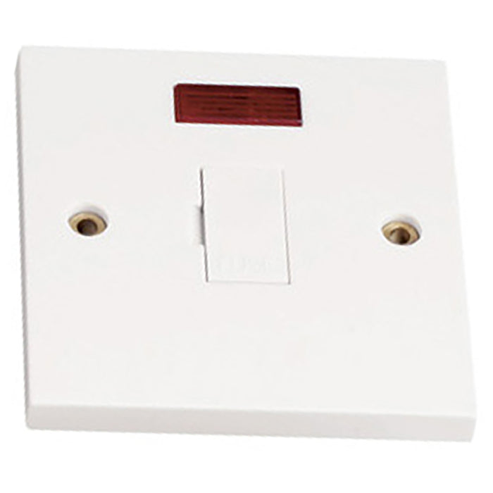 Newlec NL8313N Connection Unit Fused Unswitched with Neon Square 13A Edge White