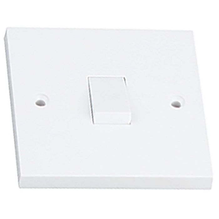 Newlec NL8310/12 Switch Plate Square Edge 1 Gang 2 Way 6A White