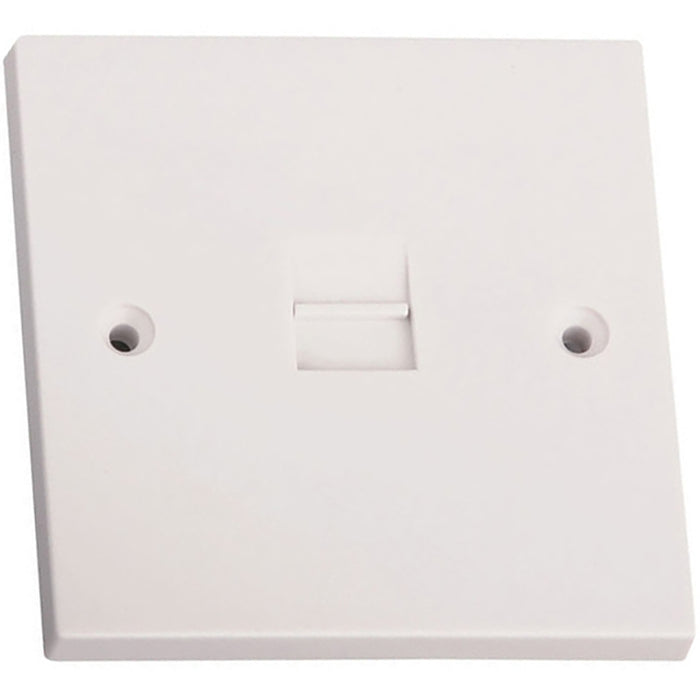 Newlec NL8375SEC Telephone Secondary Socket Square Edge 1 Gang White