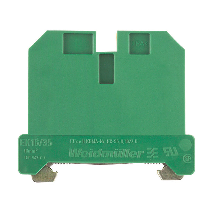 Weidmuller 190160000 SAK Polyamide 66 PE Terminal Block 56 x 12 x 50mm Green/Yellow