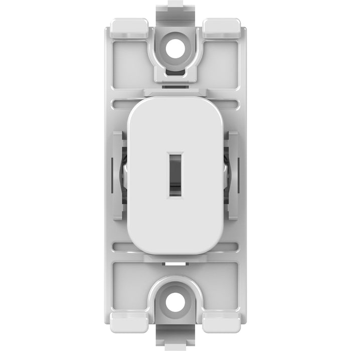 Schneider GGBL20DPKWPW Lisse Grid Switch 2-Pole 20AX Key Module White