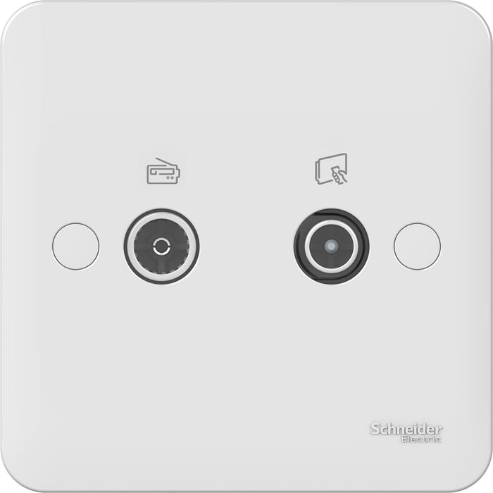 Schneider GGBL7020 Socket TV-R/DAB Diplex White