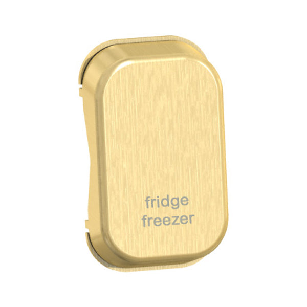Schneider GGBLRFFZSB Lisse Rocker Cap Marked Fridge/Freezer Satin Brass