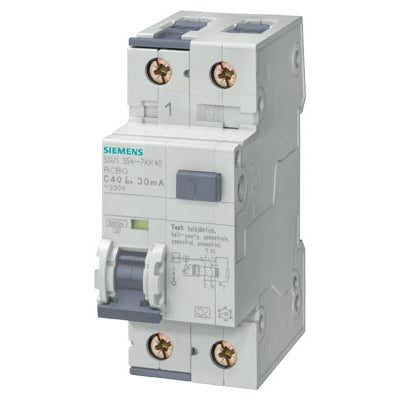 Siemens 5SU1354-6KK10 RCBO DP Type A B Characteristic 10A 30Ma 10Ka