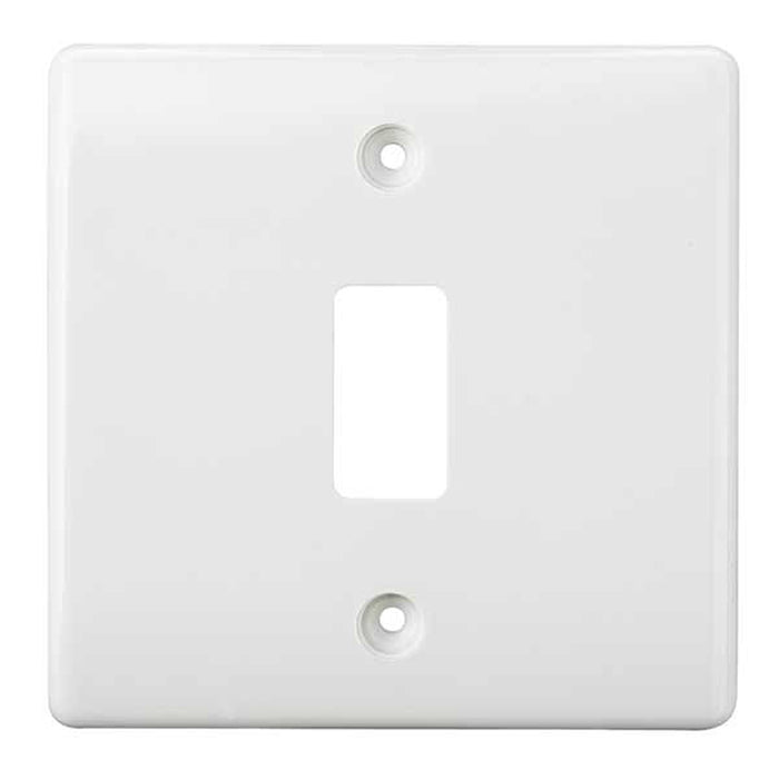 Luceco G81 Grid White 1 Gang Front Plate