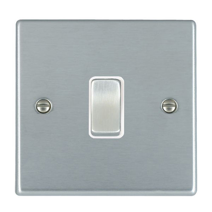 Hamilton 76DPSC-W Switch 1 Gang DP 20A Satin Chrome/White Insert