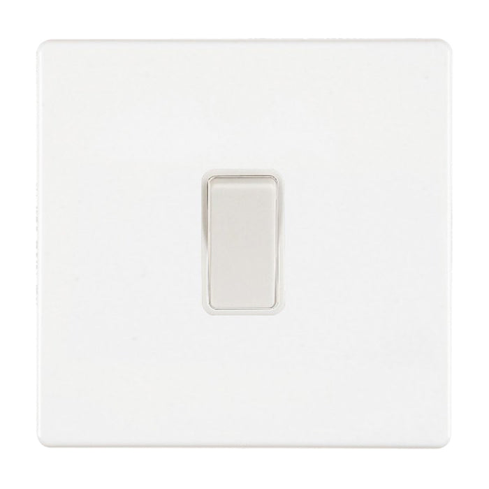 Hamilton 7WCR21WH-W Rocker Switch 1 Gang 2 Way 10A Bright White/White Insert