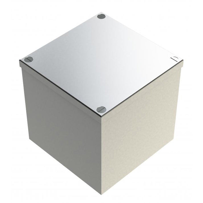 Metpro Adaptable Box Plain Sides 4 x 4 x 4In Pre-Galvanised Steel