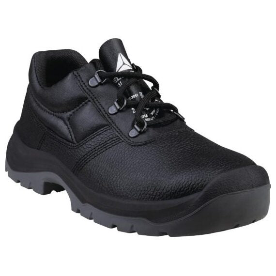 Delta Plus JET3S1NO37 Black Pigmented Split Leather Safety Shoes S1 SRC Size 4
