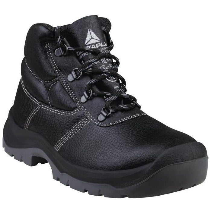 Delta Plus JUMPER3SPNO36 Black Pigmented Split Leather Safety Boots S1P SRC Size 3