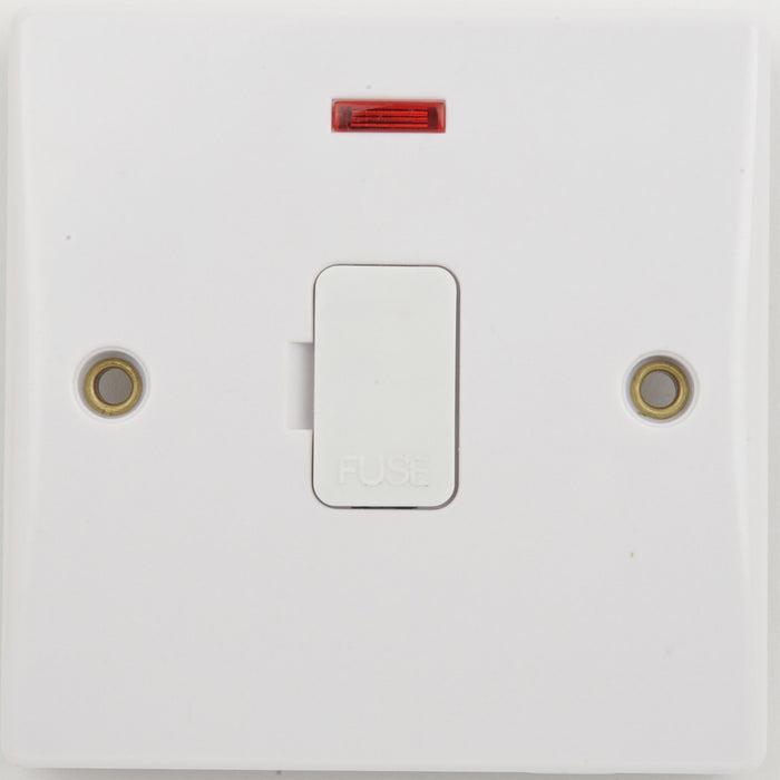 Schneider GU5004 Ultimate Slimline Unswitched Fused Connection Neon White