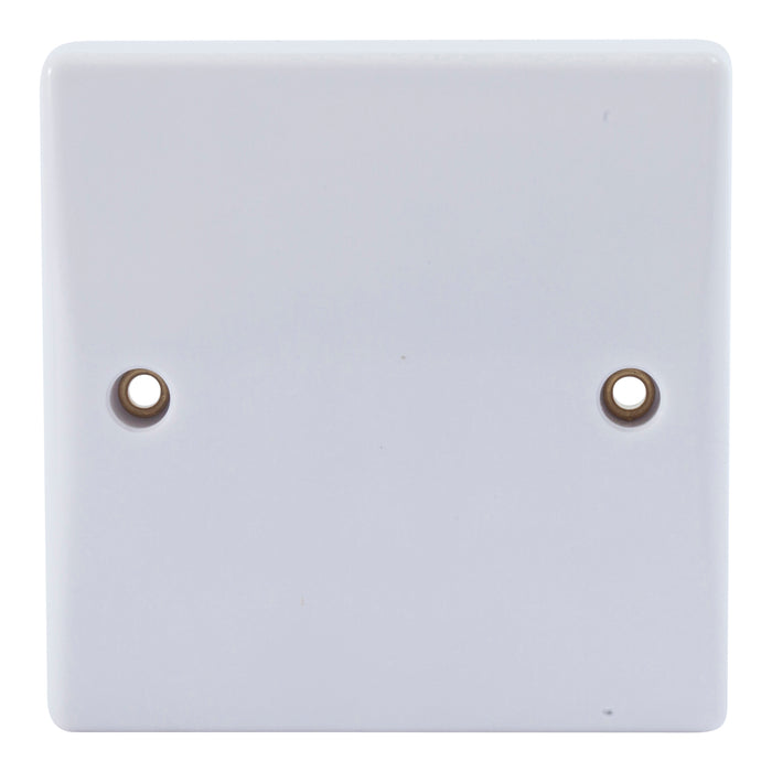 Newlec NLSL8320/F Cable Flex Outlet Plate Bottom Entry Slimline Curved Edge 20A White