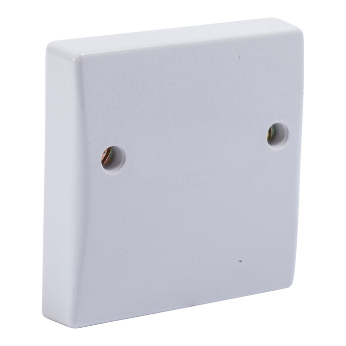 Newlec NLSL8345/F Cable Flex Outlet Plate Bottom Entry Slimline Curved Edge 45A White