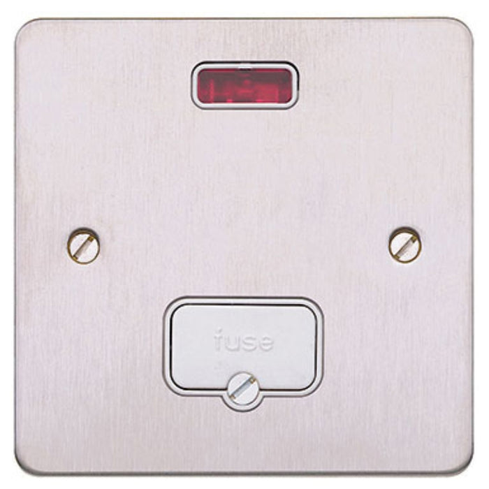 MK Electric K14958BSSW Connection Unit Unswitched Fused Neon 13A Brushed Stainless Steel WHIS