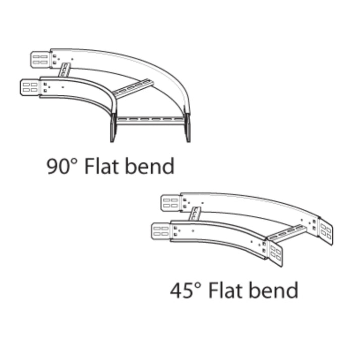 Legrand ZFB75045300G Bend 45° Top Lid Flat 750mm 300R Hot Dipped Galvanised