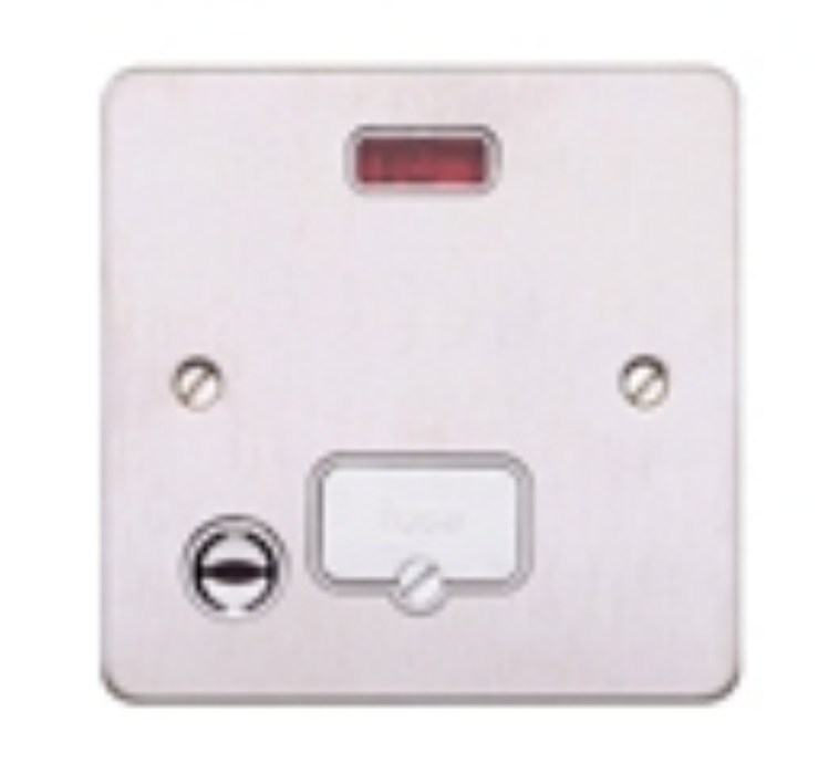 MK Electric K14978SAGB Connection Unit Unswitched FSD Neon & Flex Outlet 13A Satin Gold Black Insert