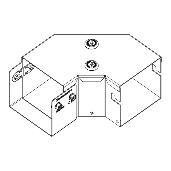 Legrand MGIP22AGL2C Bend 90° 2 Comp Top Lid 50X50mm Steel Pre-Galvanised Gusset IP4X