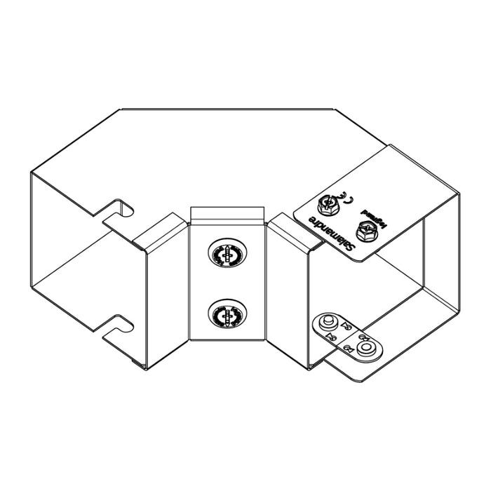 Legrand MGIP44BGL3C Bend 90° 3 Comp Inside Lid 100 x 100mm Steel Pre-Galvanised Gusset IP