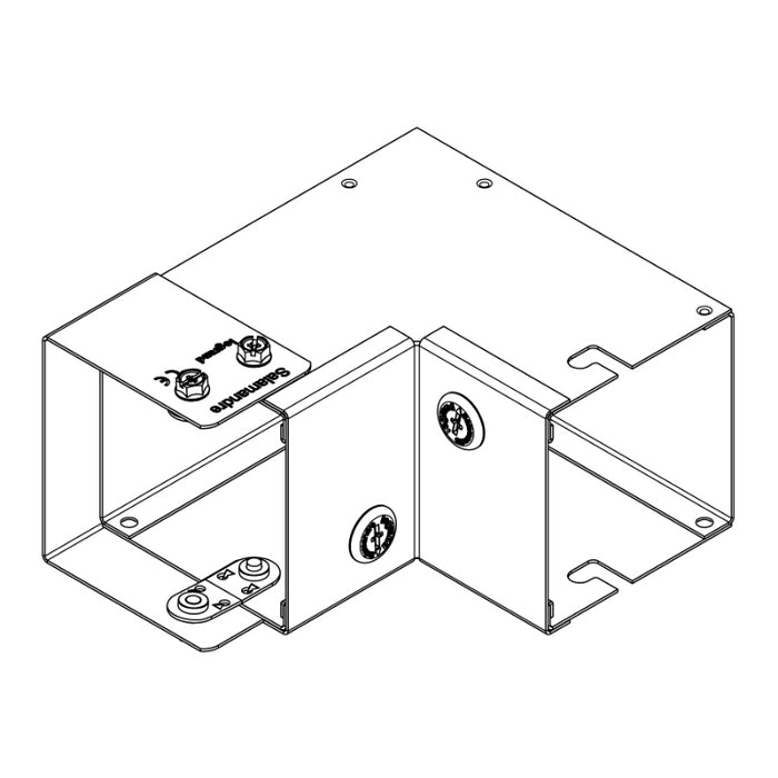 Legrand MGIP43BSL Bend 90° 1 Comp Inside Lid 100X75mm Steel Pre-Galvanised Square IP4