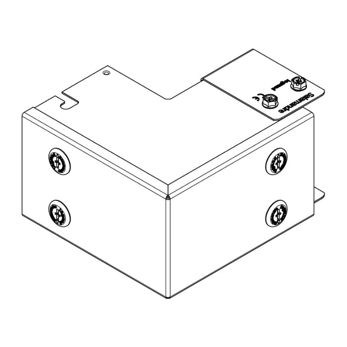 Legrand MGIP42CSL Bend 90° 1 Comp Outside Lid 100 X 50mm Steel Pre-Galvanised Square IP