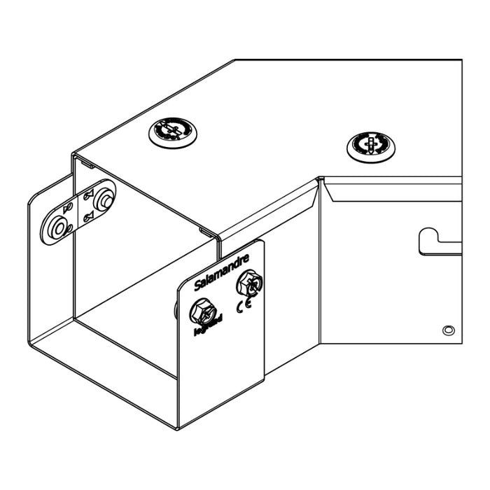 Legrand MGIP62AL Bend 45° 1 Comp Top Lid 150X50mm Steel Pre-Galvanised Gusset IP4X