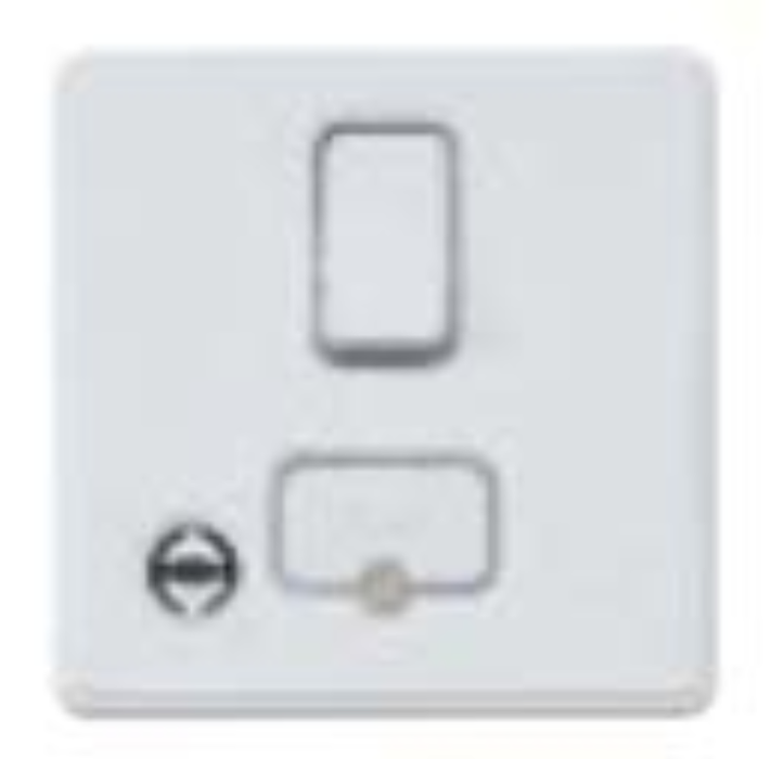 MK Electric MH4971WHIC Connection Unit 1 Gang DP Neon&Flex Outlet 13A White Switched