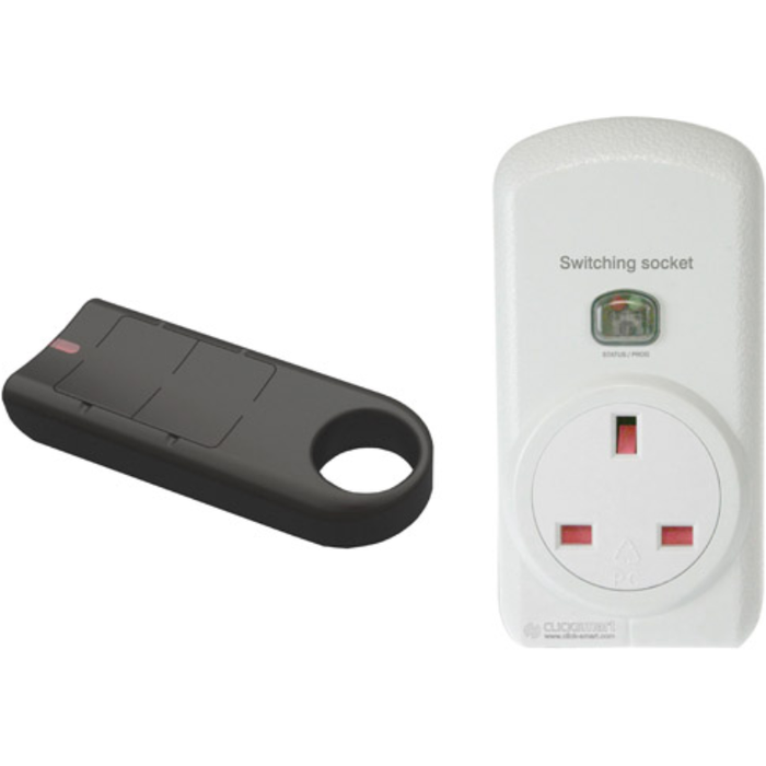 Click Scolmore RFTP001 Controller RF UK Switched Socket & Key Fob Test Pack