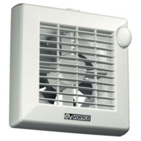 Vortice 11856 Fan Axial Wall Auto Pullcord 150mm 6In Abs White