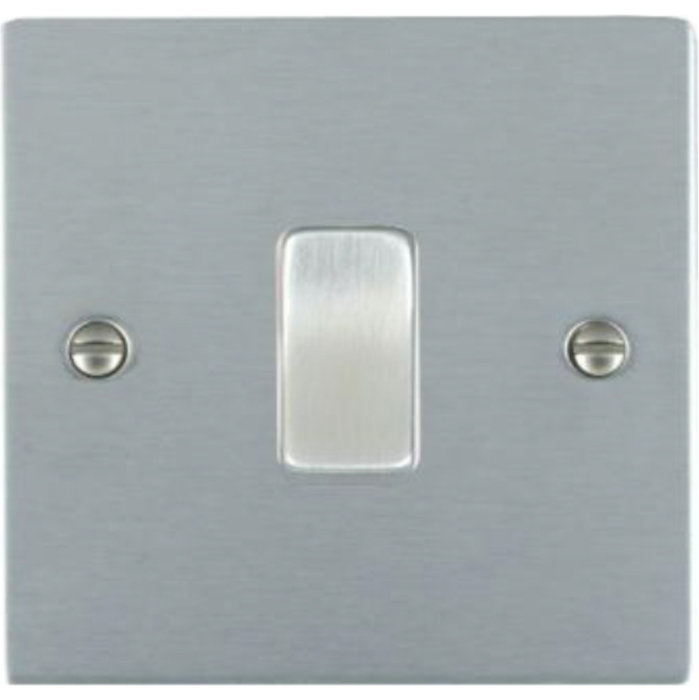 Hamilton 86R31SC-W Rocker Switch 1 Gang Intermediate 10A Satin Chrome/White Insert