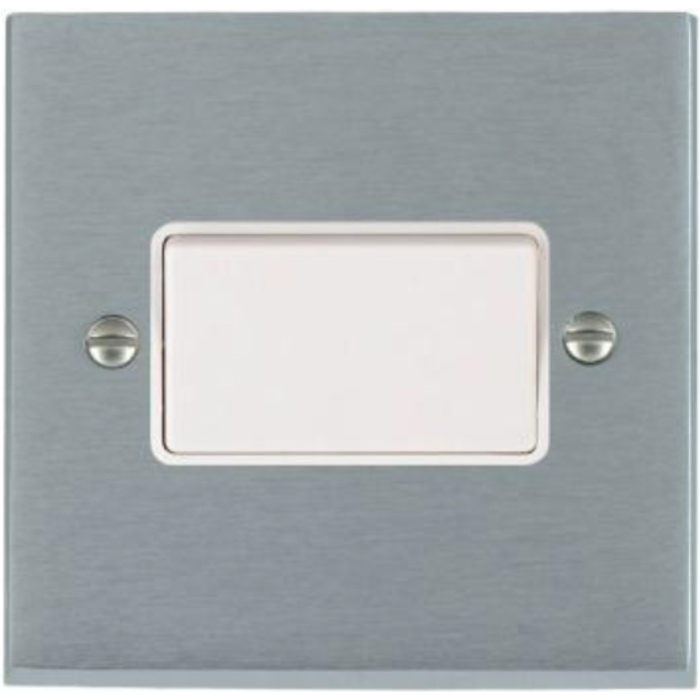 Hamilton 96TPWH-W Rocker Switch 1 Gang TP 10A Satin Chrome/White Insert