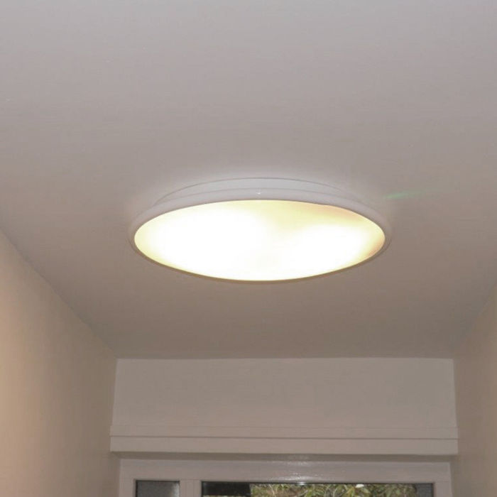 ASD H5/WL226EM Luminaire Wall/Ceiling HF 3Hrm 2D 2X26W 532mm White Opal Polycarbonate D